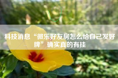 科技消息“微乐好友房怎么给自己发好牌”确实真的有挂