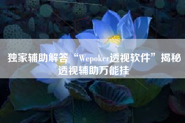 独家辅助解答“Wepoker透视软件”揭秘透视辅助万能挂