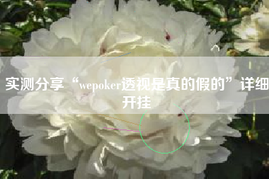 实测分享“wepoker透视是真的假的”详细开挂