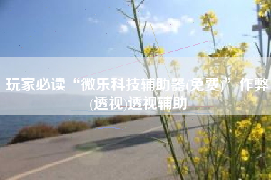 玩家必读“微乐科技辅助器(免费)	”作弊(透视)透视辅助