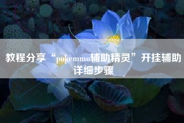 教程分享“pokemmo辅助精灵”开挂辅助详细步骤