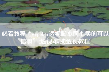 必看教程“wepoker透视脚本网上卖的可以信嘛”(透视)辅助透视教程