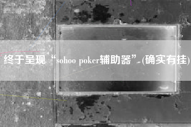 终于呈现“sohoo poker辅助器”(确实有挂)