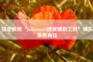 指定教程“pokerworld透视辅助工具”确实果然有挂