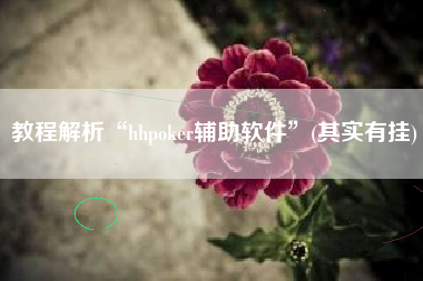 教程解析“hhpoker辅助软件	”(其实有挂)