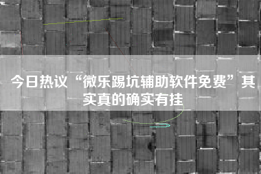 今日热议“微乐踢坑辅助软件免费”其实真的确实有挂