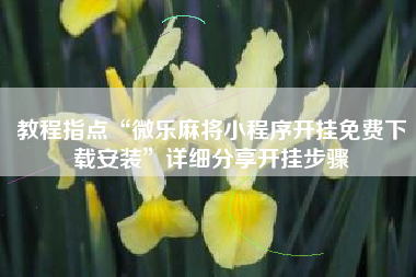 教程指点“微乐麻将小程序开挂免费下载安装”详细分享开挂步骤