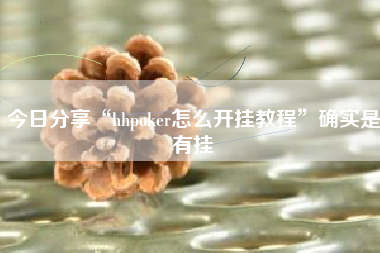 今日分享“hhpoker怎么开挂教程”确实是有挂