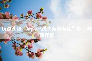 玩家实测“hhpoker到底有没有挂”教你开挂详细