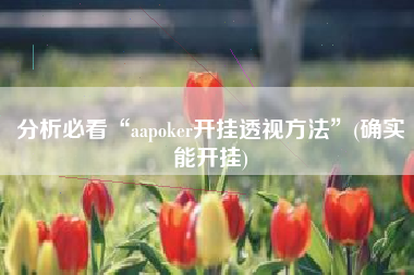 分析必看“aapoker开挂透视方法”(确实能开挂)