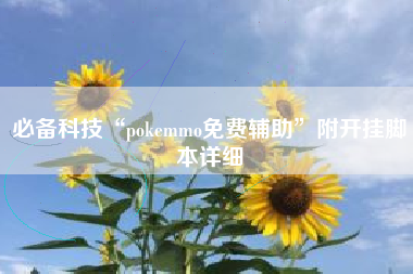 必备科技“pokemmo免费辅助”附开挂脚本详细