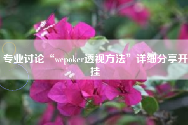 专业讨论“wepoker透视方法	”详细分享开挂