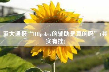 重大通报“HHpoker的辅助是真的吗	”(其实有挂)